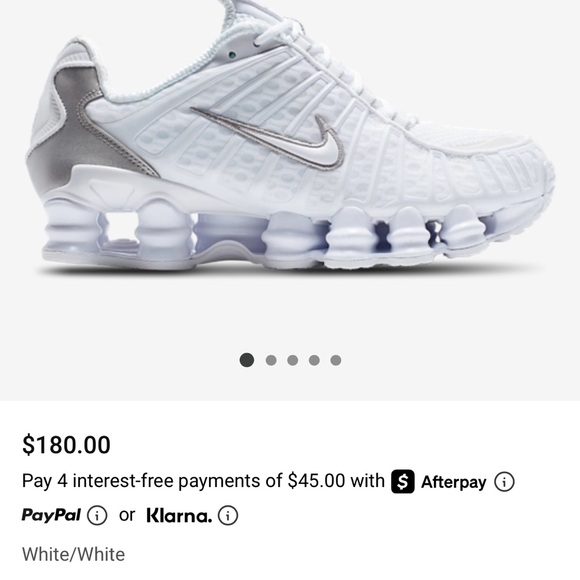 Nike White and Silver Women's Sneakers - Picture 1 of 6